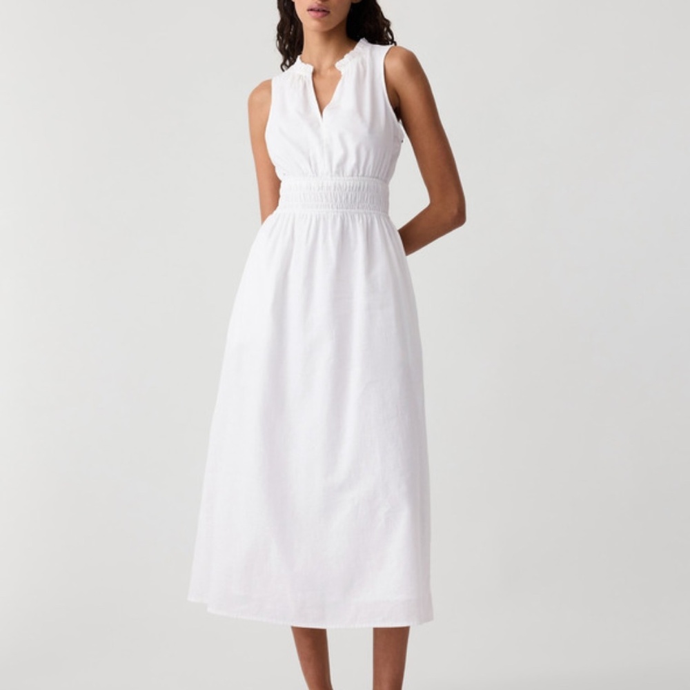 Gap Midi Poplin Sundress White | S